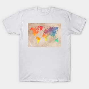 The colors of world map #map T-Shirt